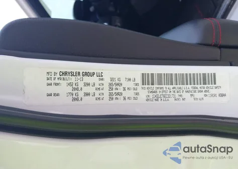 2014 Dodge Durango R/T from USA, damaged, VIN 1C4SDJCT6EC331731